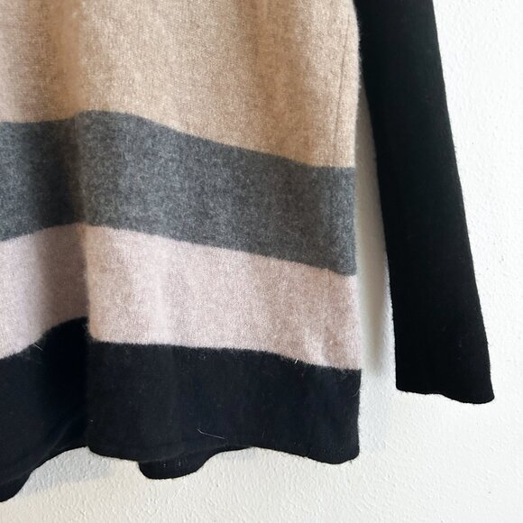 CLAUDIA NICHOLE 100% Cashmere Drop Shoulder Colorblock Sweater - Picture 5 of 7